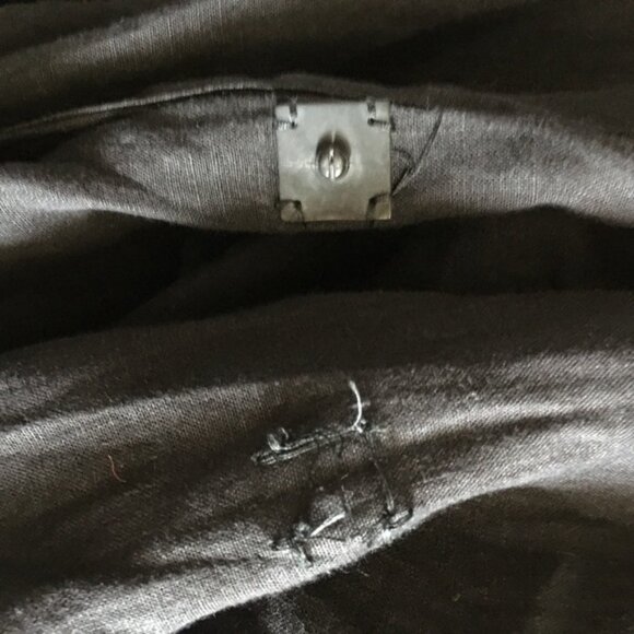 EUNHWA Paris Linen Black Asymmetric Blouse Jacket 42 L - Picture 8 of 8